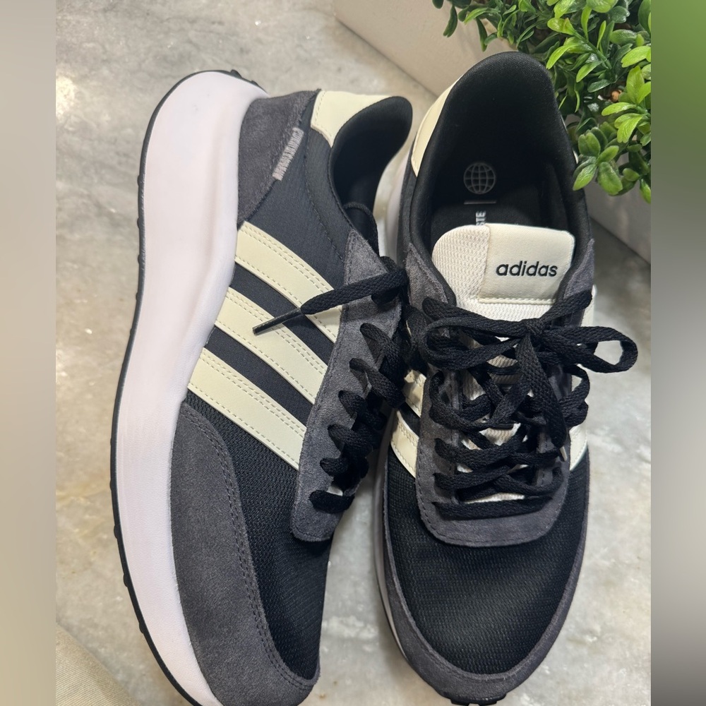 Adidas Black and White Eco-Friendly Sneakers